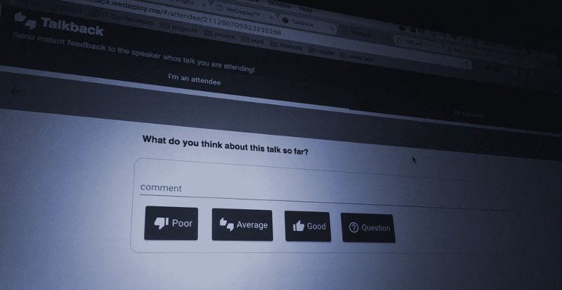 Getting feedback live