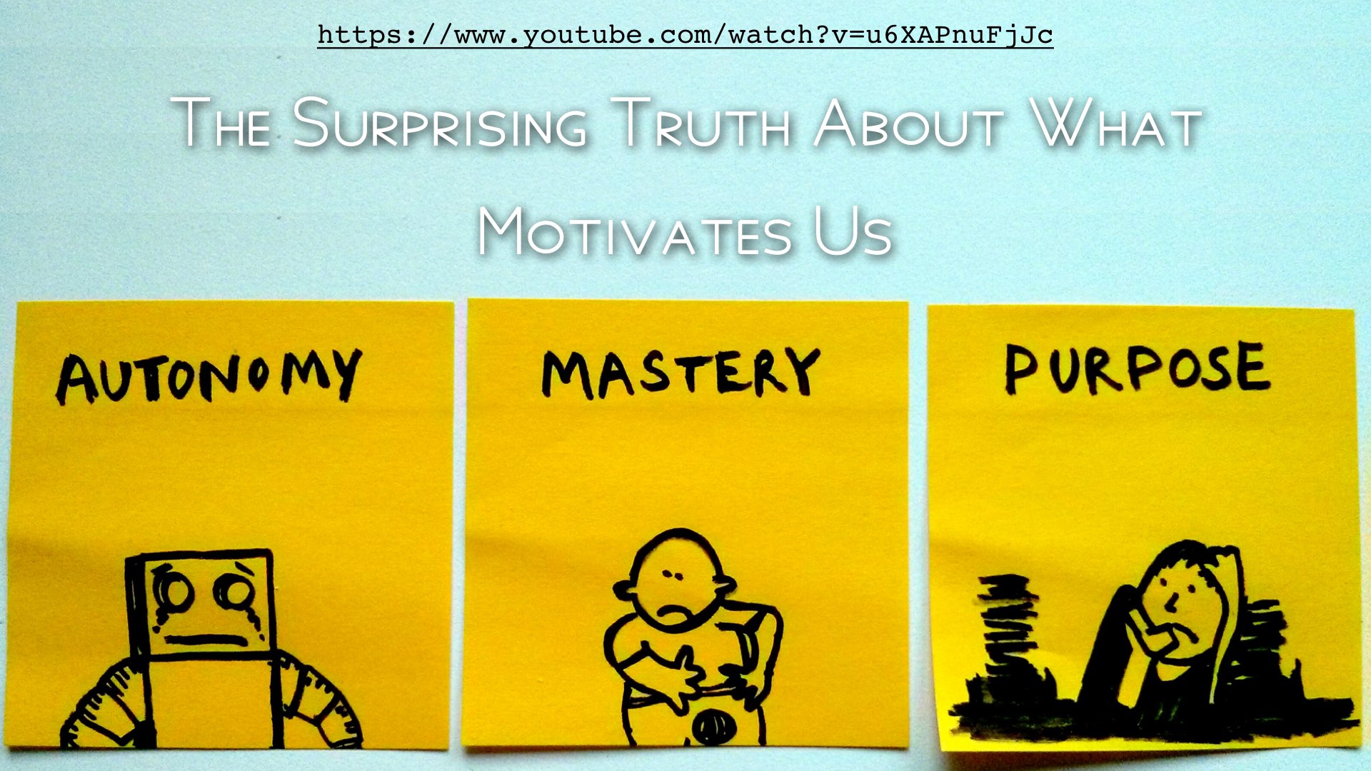 An illustration of “Autonomy, Mastery, Purpose“ concept